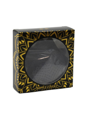 Paire de cache tétons adhésifs étoile pailletée sequin noir - NP-2024